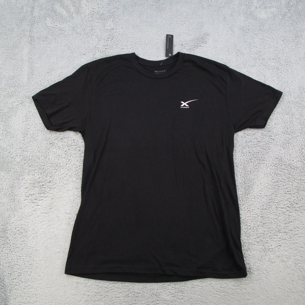SpaceX Starship Flight 7 T-Shirt Mens Large Black Mech Kaiju Starbase TX NWT